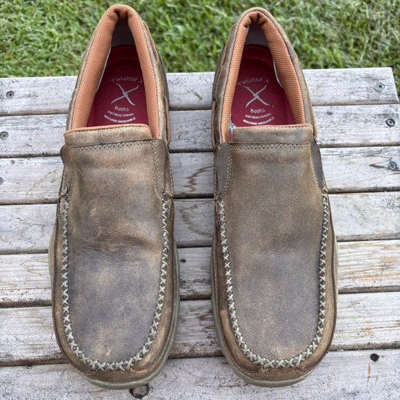 Twisted X Work Composite Toe Slip-On Moccasin MDMSC03 Mens 13w - Picture 1 of 9